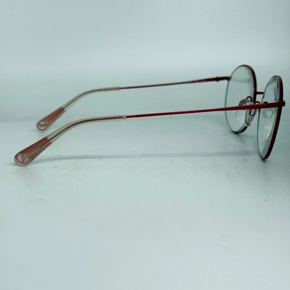 LAFONT ISSY & LA Round Metal Eyeglasses Red 4921 136 CE Made in France 21070‎